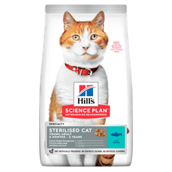 Hill's Science Plan Feline Sterilised Cat Young Adult TUN. Kattefoder til voksne. 10 kg